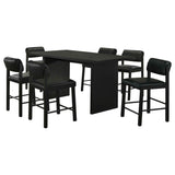 Decker Black 7-piece 70-inch Rectangular Counter Height Dining Set by Coaster at Eve Furniture