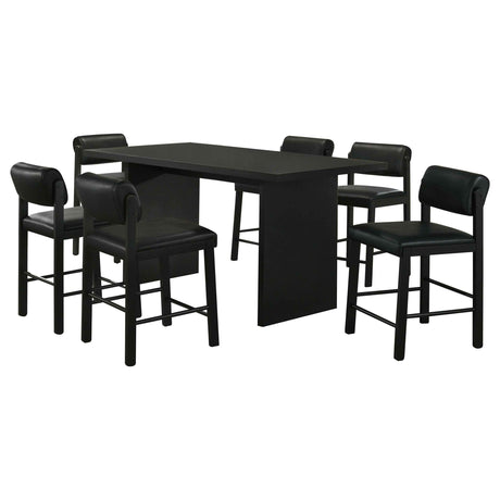 Decker Black 7-piece 70-inch Rectangular Counter Height Dining Set by Coaster at Eve Furniture