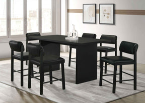 Decker Black 7-piece 70-inch Rectangular Counter Height Dining Set by Coaster at Eve Furniture