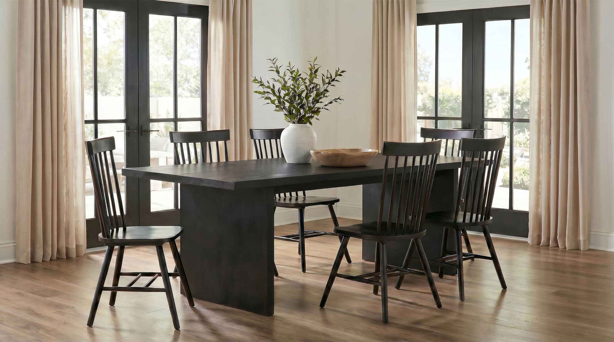 Decker Black 7-Piece 82-inch Rectangular Dining Set by Coaster at Eve Furniture