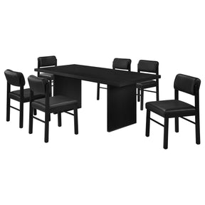 Decker Black 7-piece 82-inch Rectangular Dining Set by Coaster at Eve Furniture