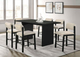 Decker Black 70-inch Rectangular Wood Counter Height Dining Table by Coaster at Eve Furniture