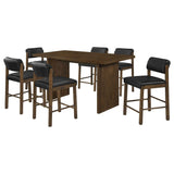 Decker Black/Walnut 7-piece 70-inch Rectangular Counter Height Dining Set by Coaster at Eve Furniture