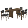 Decker Black/Walnut 7-piece 82-inch Rectangular Dining Set by Coaster at Eve Furniture