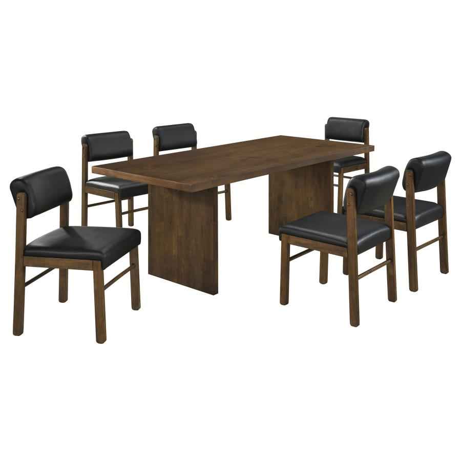 Decker Black/Walnut 7-piece 82-inch Rectangular Dining Set by Coaster at Eve Furniture