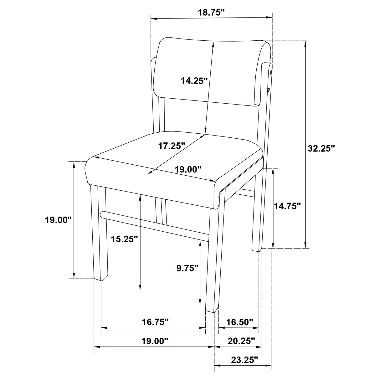 Decker Cream/Black 7-piece 82-inch Rectangular Dining Set by Coaster at Eve Furniture