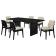 Decker Cream/Black 7-piece 82-inch Rectangular Dining Set by Coaster at Eve Furniture