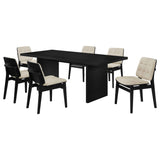 Decker Cream/Black 7-piece 82-inch Rectangular Dining Set by Coaster at Eve Furniture