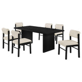 Decker Cream/Black 7-piece 82-inch Rectangular Dining Set by Coaster at Eve Furniture