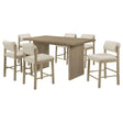 Decker Cream/Natural Oak 7-piece 70-inch Rectangular Counter Height Dining Set by Coaster at Eve Furniture