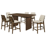 Decker Cream/Walnut 7-piece 70-inch Rectangular Counter Height Dining Set by Coaster at Eve Furniture