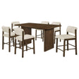 Decker Cream/Walnut 7-piece 70-inch Rectangular Counter Height Dining Set by Coaster at Eve Furniture