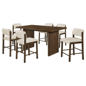 Decker Cream/Walnut 7-piece 70-inch Rectangular Counter Height Dining Set by Coaster at Eve Furniture