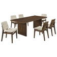 Decker Cream/Walnut 7-piece 82-inch Rectangular Dining Set by Coaster at Eve Furniture
