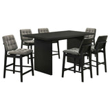 Decker Grey/Black 7-piece 70-inch Rectangular Counter Height Dining Set by Coaster at Eve Furniture