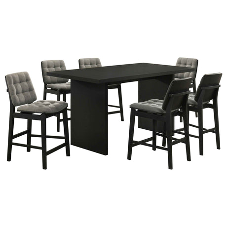 Decker Grey/Black 7-piece 70-inch Rectangular Counter Height Dining Set by Coaster at Eve Furniture