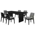 Decker Grey/Black 7-piece 82-inch Rectangular Dining Set by Coaster at Eve Furniture