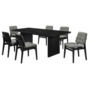 Decker Grey/Black 7-piece 82-inch Rectangular Dining Set by Coaster at Eve Furniture