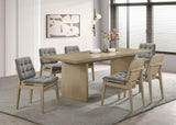 Decker Grey/Natural Oak 7-piece 82-inch Rectangular Dining Set by Coaster at Eve Furniture