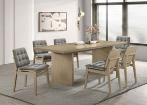 Decker Grey/Natural Oak 7-piece 82-inch Rectangular Dining Set by Coaster at Eve Furniture
