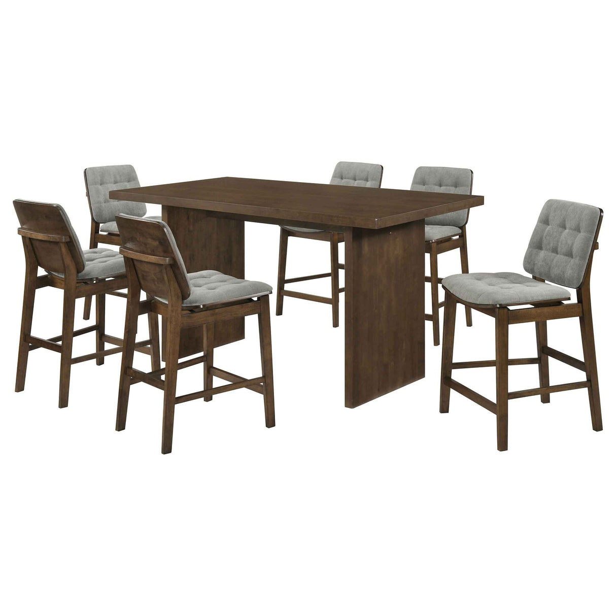 Decker Grey/Walnut 7-piece 70-inch Rectangular Counter Height Dining Set by Coaster at Eve Furniture