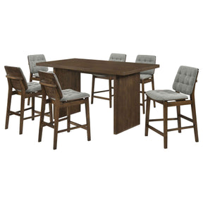 Decker Grey/Walnut 7-piece 70-inch Rectangular Counter Height Dining Set by Coaster at Eve Furniture