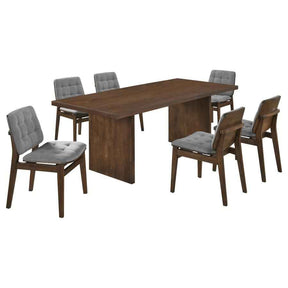 Decker Grey/Walnut 7-piece 82-inch Rectangular Dining Set by Coaster at Eve Furniture
