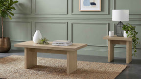 Decker Natural Oak 2-Piece Coffee and End Table Set by Coaster at Eve Furniture