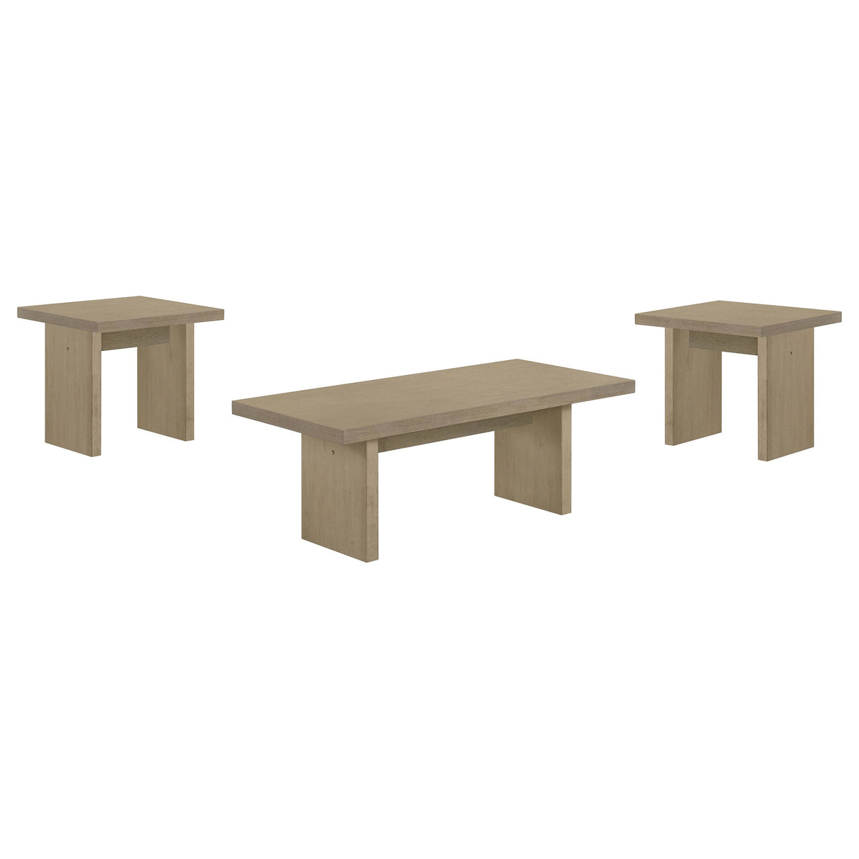 Decker Natural Oak 3-Piece Coffee and End Table Set by Coaster at Eve Furniture