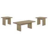 Decker Natural Oak 3-Piece Coffee and End Table Set by Coaster at Eve Furniture