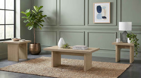 Decker Natural Oak 3-Piece Coffee and End Table Set by Coaster at Eve Furniture