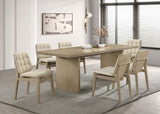 Decker Natural Oak 82-inch Rectangular Wood Dining Table by Coaster at Eve Furniture