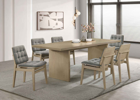 Decker Natural Oak 82-inch Rectangular Wood Dining Table by Coaster at Eve Furniture