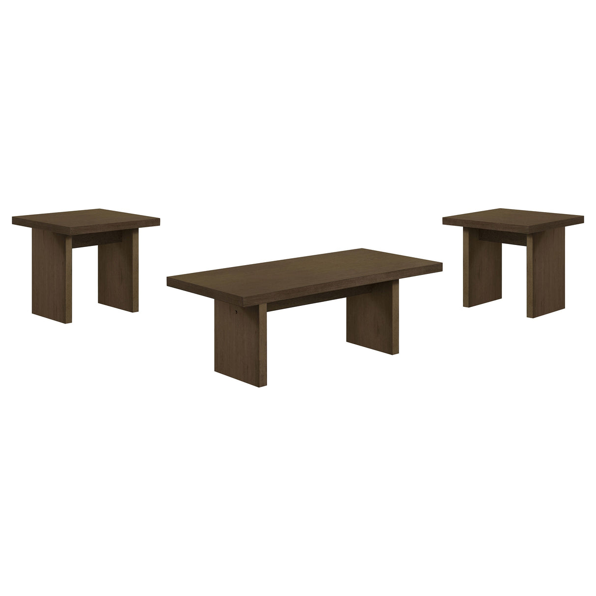Decker Walnut 3-Piece Coffee and End Table Set by Coaster at Eve Furniture