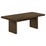 Decker Walnut 47-Inch Rectangular Cocktail Coffee Table by Coaster at Eve Furniture