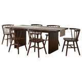 Decker Walnut 7-Piece 82-inch Rectangular Dining Set by Coaster at Eve Furniture