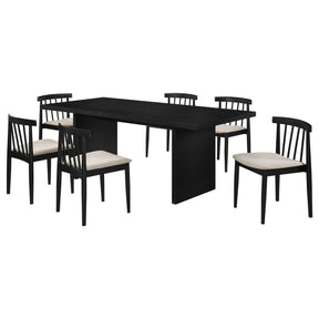 Decker Wheat/Black 7-piece 82-inch Rectangular Dining Set by Coaster at Eve Furniture