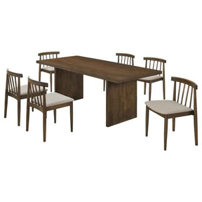Decker Wheat/Walnut 7-piece 82-inch Rectangular Dining Set by Coaster at Eve Furniture