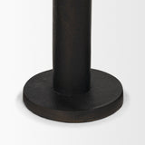 Declan Textured Matte Black Cast Metal Taper Candle Holder by Mercana at Eve Furniture