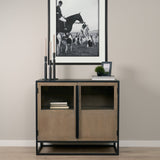Declan Textured Matte Black Cast Metal Taper Candle Holder by Mercana at Eve Furniture