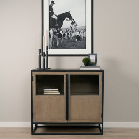 Declan Textured Matte Black Cast Metal Taper Candle Holder by Mercana at Eve Furniture