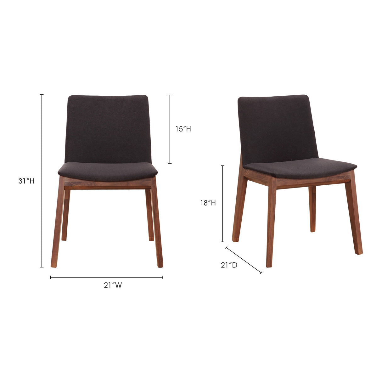 Deco Black Dining Chair (Set of 2) by MOES at Eve Furniture
