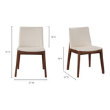 Deco Cream White Dining Chair (Set of 2) by Moe's Home at Eve Furniture