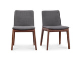 Deco Dark Grey/Natural Walnut Dining Chair (Set of 2) by MOES at Eve Furniture