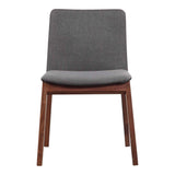 Deco Dark Grey/Natural Walnut Dining Chair (Set of 2)
