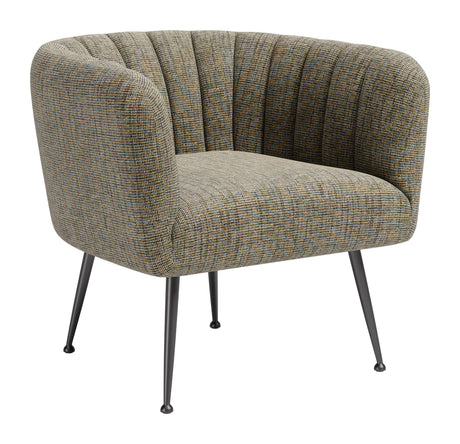 Deco Green Tweed Accent Chair by Zuomod at Eve Furniture