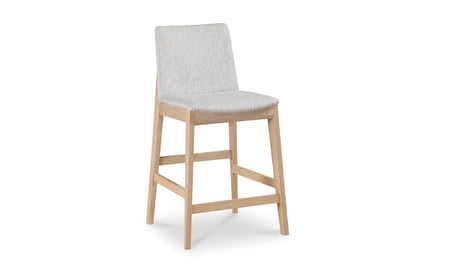 Deco Oak Counter Stool Light Grey by Moe's Home at Eve Furniture