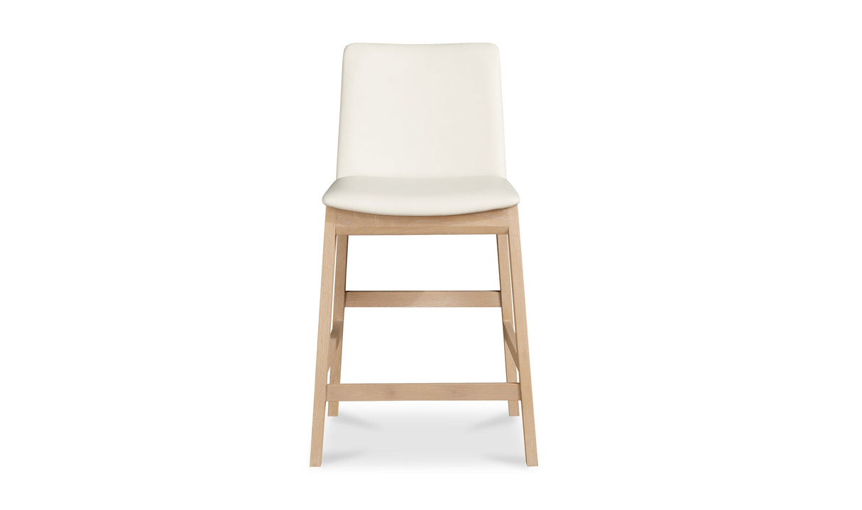 Deco Oak Counter Stool White PVC by Moe's Home at Eve Furniture