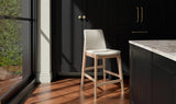 Deco Oak Counter Stool White PVC by Moe's Home at Eve Furniture