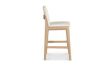 Deco Oak Counter Stool White PVC by Moe's Home at Eve Furniture